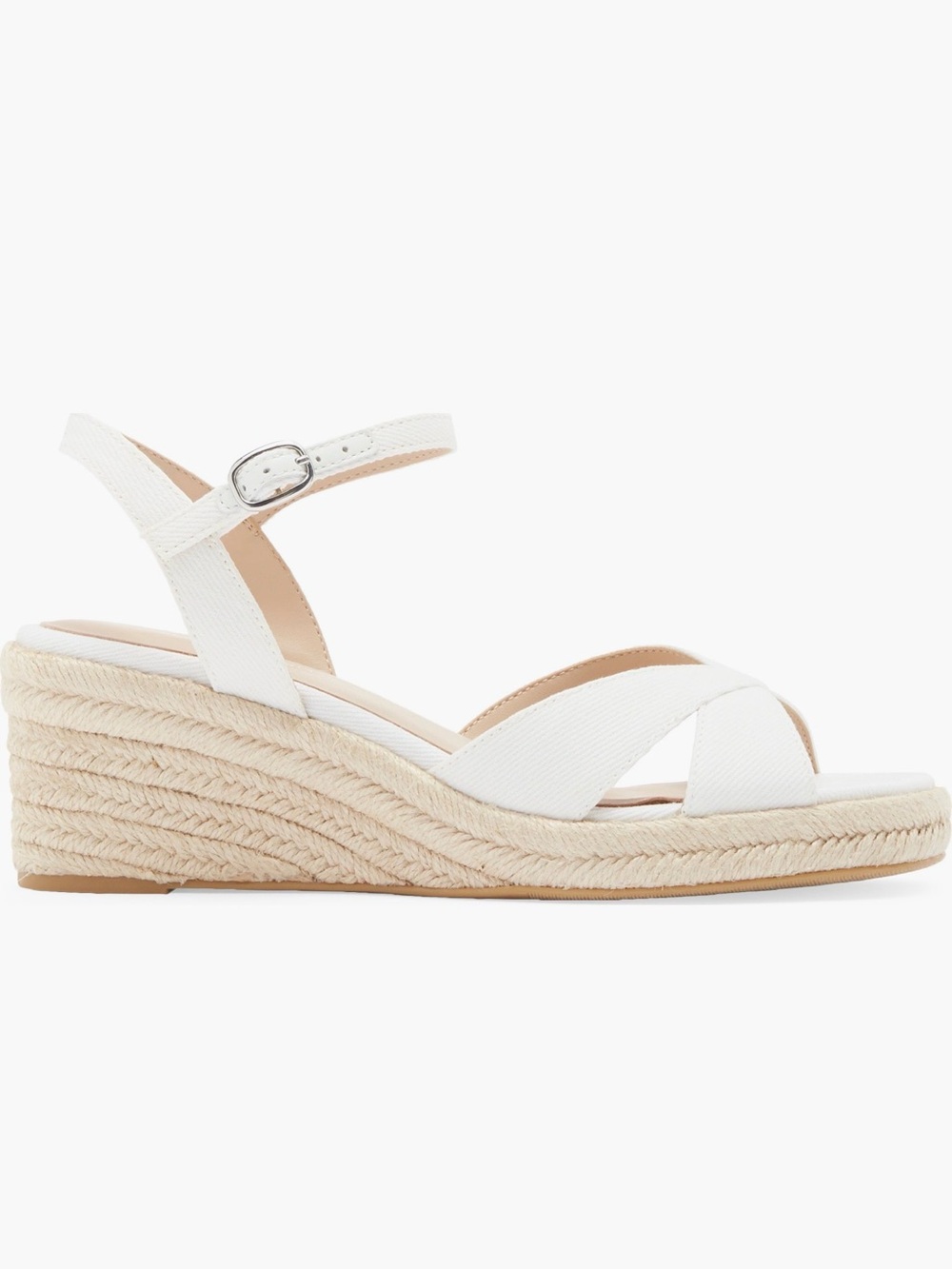 Stuart Weitzman Miami Espadrille Wedge Sandals White Size 7.5 NWOB - Picture 4 of 11